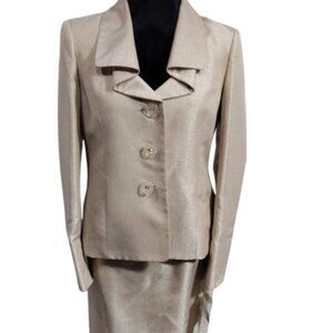 Le Suit Verona Champagne Women's Blazer and Skirt NWT ! READ BELOW !